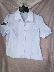 US Air Force 1550 Mujer Manga Corta Azul Camisa Uniforme 14 Corto - Imagen 1 de 5