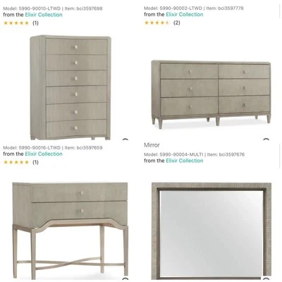 Комплект из 4 предметов Hooker Elixir для спальни * новый * - Изображение 1 из 4