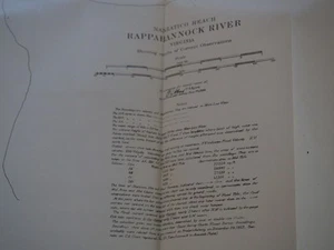 Antique Map "Nanzatio Reach, Rappahannock River, Results of the Current SALE! - Picture 1 of 1