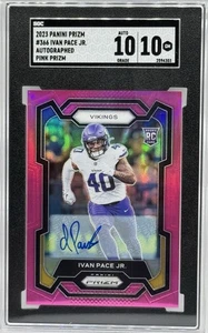 Ivan Pace Jr 2023 Panini Prizm Rookie Pink Prizm Auto #366 RC SGC 10 / 10 - Picture 1 of 2