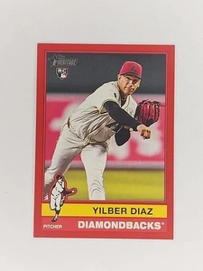 Yilber Diaz RC 2025 Topps Heritage - Red Boarder - #372 Diamondbacks - Color Matching - Bild 1 von 2