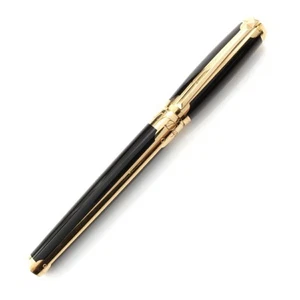 Dupont Bogey Collection Fountain Pen 14K Nib Black x Gold - Picture 1 of 13