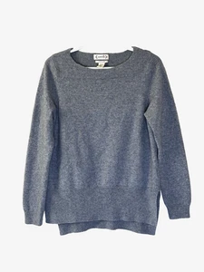 Suéter de cachemir azul costero XL para mujer silencioso de lujo Heritage suave alto-bajo preppy - Imagen 1 de 8