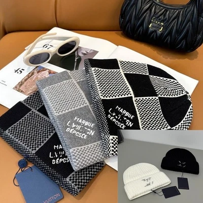 Luxury L plus V Knitted hat beanie cap Warm Winter Ski Skull UnisexCap Duty-Free - Image 1 of 4