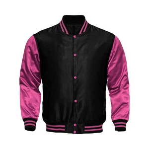 Hatch Sports Kids Satin Jacket Black/Pink - Picture 1 of 8