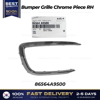 ⭐Genuíno⭐ Grelha de para-choque peça cromada destro 86564A9500 para Kia Sedona - Imagem 1 de 4