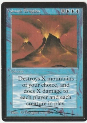 Beta  MTG  Volcanic Eruption   signed by  Douglas Schuler - Image 1 of 2