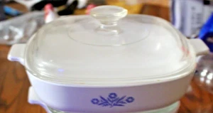 Corning Ware Blue Cornflower 9" Casserole Dish P-9-B With Lid - Picture 1 of 3