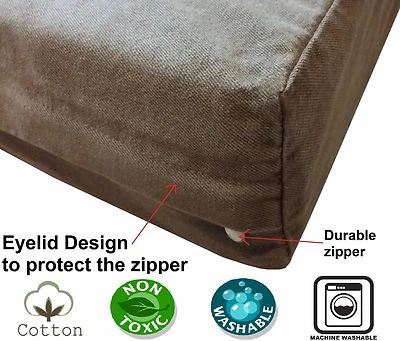 CUBIERTA de repuesto para CAMA PARA PERROS MASCOTAS marrón de mezclilla duradera Jean funda nórdica cama para perros 4less  Foto 1 de 4