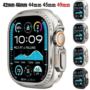 Metalowe etui na Apple Watch Series 10 9 8 7 6 5 4 44/45mm iwatch Ultra 49mm - Zdjęcie 1 z 25