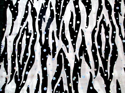 Fabric Michael Miller "Zebra" Black/White with Bling-Bling $2.95 - Image 1 of 2