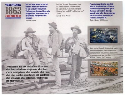 Scott #4788a (4787-4788) CIVIL WAR 1863 Forever Stamp Sheet of 12 Stamps - MNH - Image 1 of 2