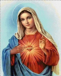 Madonna Immaculate Heart of Mary Cross Stitch Pattern + Photo - VERY Advanced! - Picture 1 of 4