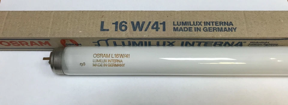 Osram, L 16W/41 LUMILUX INTERNAL Fluorescent Lamp T8 720x26mm Base G13 GERMANY - Image 1 of 1