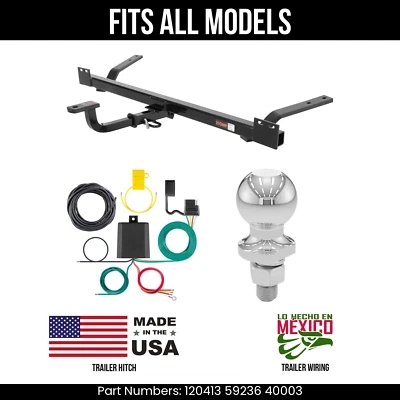 Сцепное устройство для прицепа 85-90 Buick LeSabre 4-контактная проводка шарик 2 дюйма подходит для всех Curt 3,5 К - Изображение 1 из 4