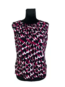 Calvin Klein Gr. Petites L Abstrakt Animal Print U-Ausschnitt Ärmellos Top PL - Bild 1 von 10