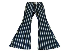Rock & Roll Denim - Girl's Size 14 Night Blue Bargain Bell Bottom Stretch Pants - Picture 1 of 11