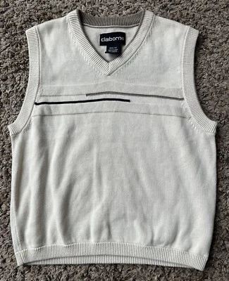 Chaleco Suéter CLAIBORNE Niños Talla 5 Beige Tostado Crema Foto 1 de 3