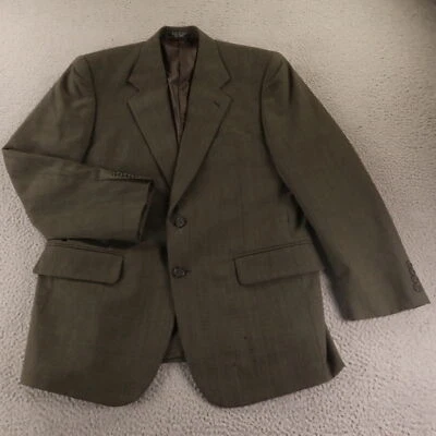 Prince of Wales Check Jacket M Gray Glen Plaid 100% Wool Blazer Sport Coat 42R - Image 1 of 4