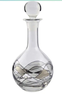 NOBILE GLASSWARE SILVER MOSAIC WHISKEY DECANTER 0.75L - Picture 1 of 4