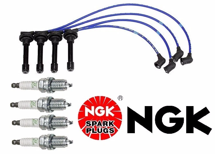 For Acura Integra NGK Blue Spark Plug Wire Set HE82+NGK V-Power Spark Plugs - Image 1 of 1