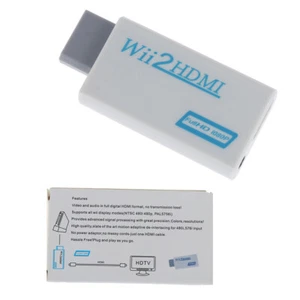 1Pc Wii to HDMI Adapter 2HDMI Full HD Converter Audio Output Adapter for PC HDTV - Bild 1 von 10