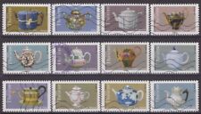 France 2018 : les 12 timbres du Carnet - Théières - oblitérés