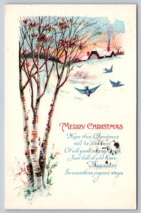 Merry Christmas, Vintage Greetings Postcard, 1928 Santa Image Slogan Cancel - Picture 1 of 2