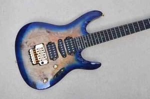 Blue Body Electric Guitar with Scalloped Rosewood Fingerboard Gold Hardware - Picture 1 of 6
