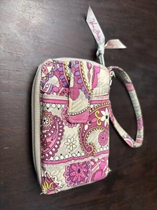 Cartera sin asas de teléfono a cuadros vintage Vera Bradley Paisely Meets - Imagen 1 de 17