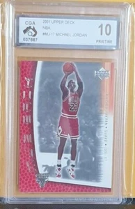 2001-02 cubierta superior Michael Jordan MJ's espalda MJ-17 Bulls grado CGA 10 prístino - Imagen 1 de 1