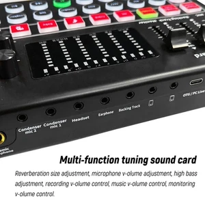 M9 Audio Interface Sound Card Live Voice Mixer External USB Sound Card Multiple - Photo 1/5