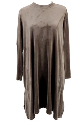 Vestido túnica de terciopelo J. Jill para mujer 2X marrón puro jill manga larga bolsillos elásticos Foto 1 de 4