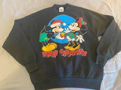 Vintage Mickey & Co Mickey Mouse Minnie Mouse Christmas Sweatshirt Small USA - Image 1 of 4
