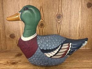 Vintage Handmade Mallard Duck Plush Stuffed Pillow Cabin Lake House Decor - Picture 1 of 8