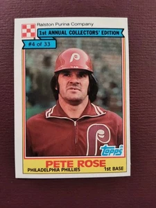 PETE ROSE Philadelphia PHILLIES 1984 RALSTON PURINA Baseball ⚾ Card #4 of 33 - Picture 1 of 2