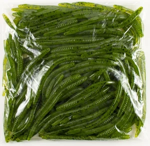 ZOOM FINESSE WORM 100 PACK BULK 4.5" 004-019 WATERMELON SEED F1331 - Picture 1 of 1