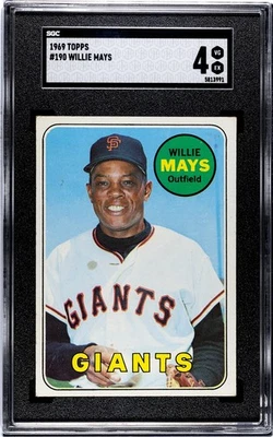 1969 Topps #190 Willie Mays SGC 4 - Image 1 of 2