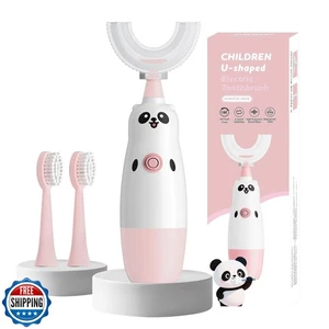 Kids U-Shaped Electric Toothbrush with 2 Brush Heads, Toddlers Sonic with 360 - Picture 1 of 5
