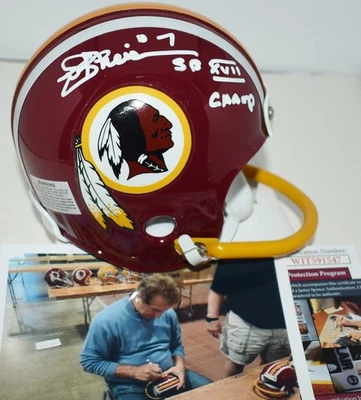 JOE THEISMANN AUTOGRAPHED 1 BAR TB MINI HELMET WASHINGTON REDSKINS SB CHAMP JSA - Image 1 of 4