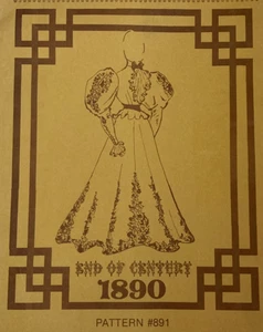 Old World Sewing Pattern Company End of the Century 1890 Dress Sz 8-12 Uncut FF - Picture 1 of 5