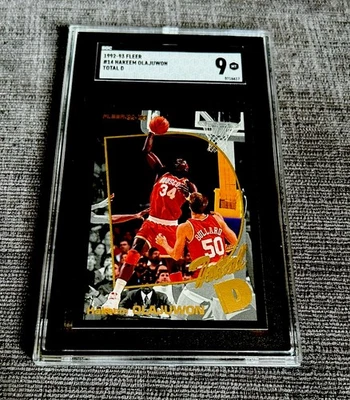 Fleer Hakeem Olajuwon 1992-93 total D como nuevo 9 y potencia en la llave 8,5 Foto 1 de 4