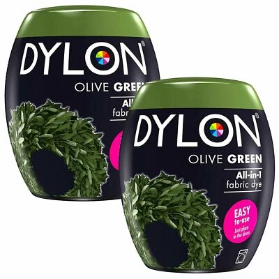 Dylon Washing Machine Fabric Dye Pod, Olive Green, 2 Packs of 350g - Image 1 of 4