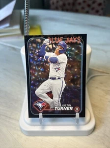 JUSTIN TURNER - 2024 Topps Series 2 Black Foil Super Box Exclusive #598 Toronto - Picture 1 of 2