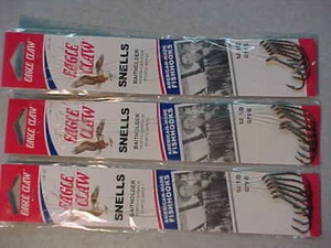 18 ami da pesca porta esche SNELLED BAITHOLDER EAGLE CLAW 139 misura 1/0 GANCI - Foto 1 di 4