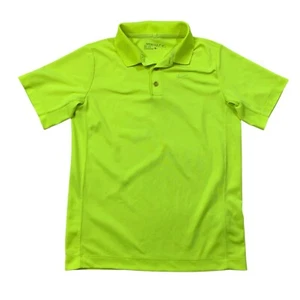 Nike Polo Shirt Boys L Large Highlighter Golf Dri Fit Moisture Wick Performance - Picture 1 of 10