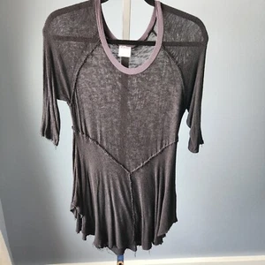 Suéter túnica Intimately Free People ligero manga 3/4 para mujer pequeño negro - Imagen 1 de 10
