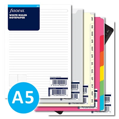 Filofax A5 Organiser Paper Inserts Refills - One stop shop - Full current Range - Image 1 of 4