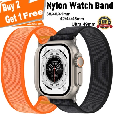 Elastic Loop For Apple Watch Band Ultra3 49mm Nylon Elastic Strap 11 10 987 46mm - Image 1 of 4