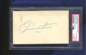 Jimmie Foxx Autographed Government Postrcard Red Sox Baseball HOFer PSA SLABBED - Picture 1 of 2
